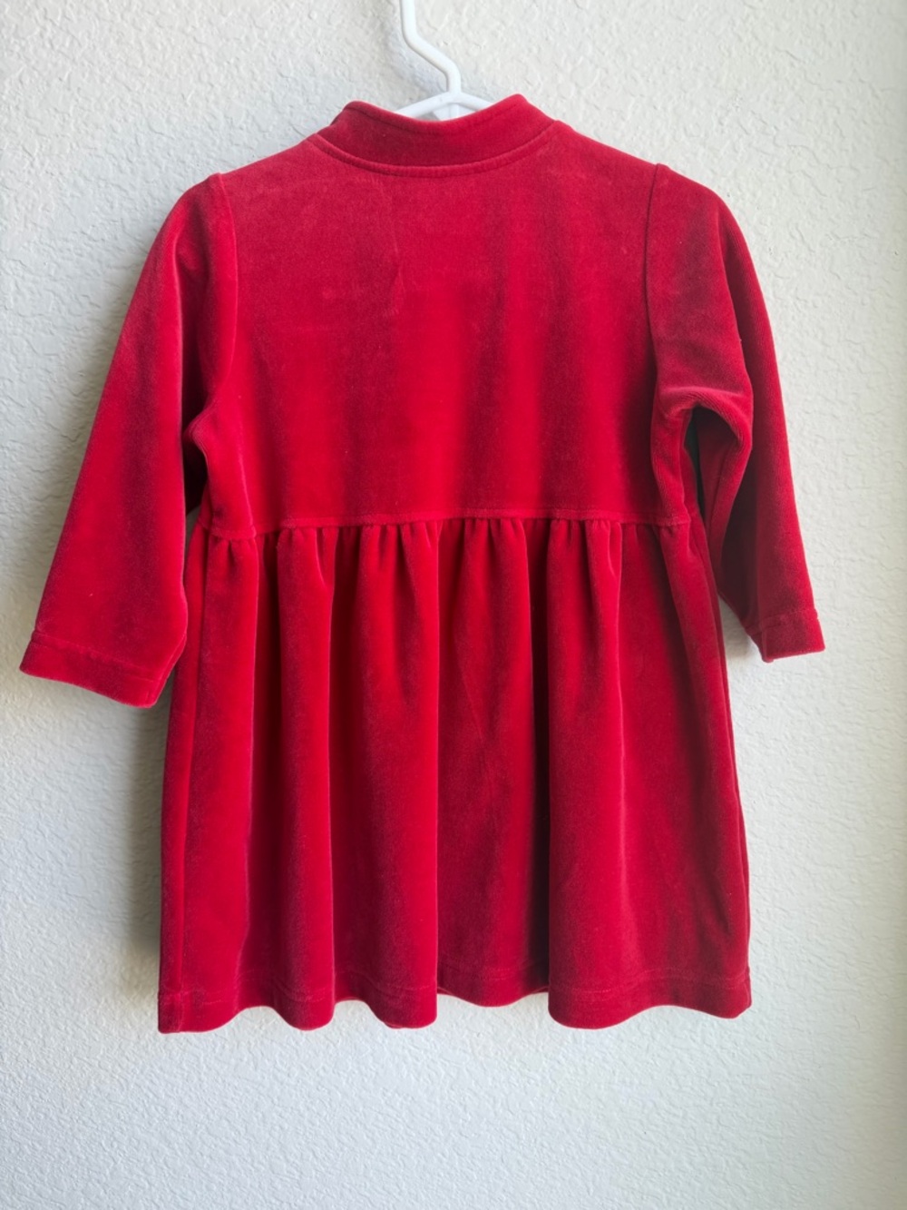 Hanna Andersson Red Velvet Long Sleeve Play Dress - Picture 4 of 4